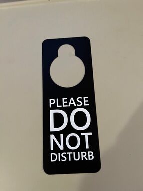 Do Not Disturb Door Hanger Sign - Black